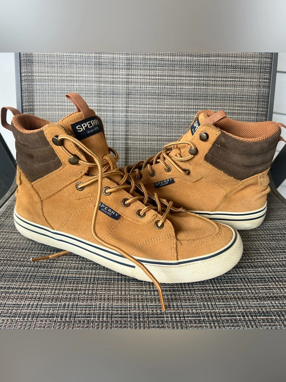 Sperry Striper Storm Waterproof Men’s Boots Tan/Brown STS23707 - size 8